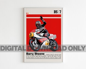 1980年 当時物 アクションマン パリトーイポスター (35) バリー・シーンのスポーツファン向けデジタルポスター、MotoGPファン