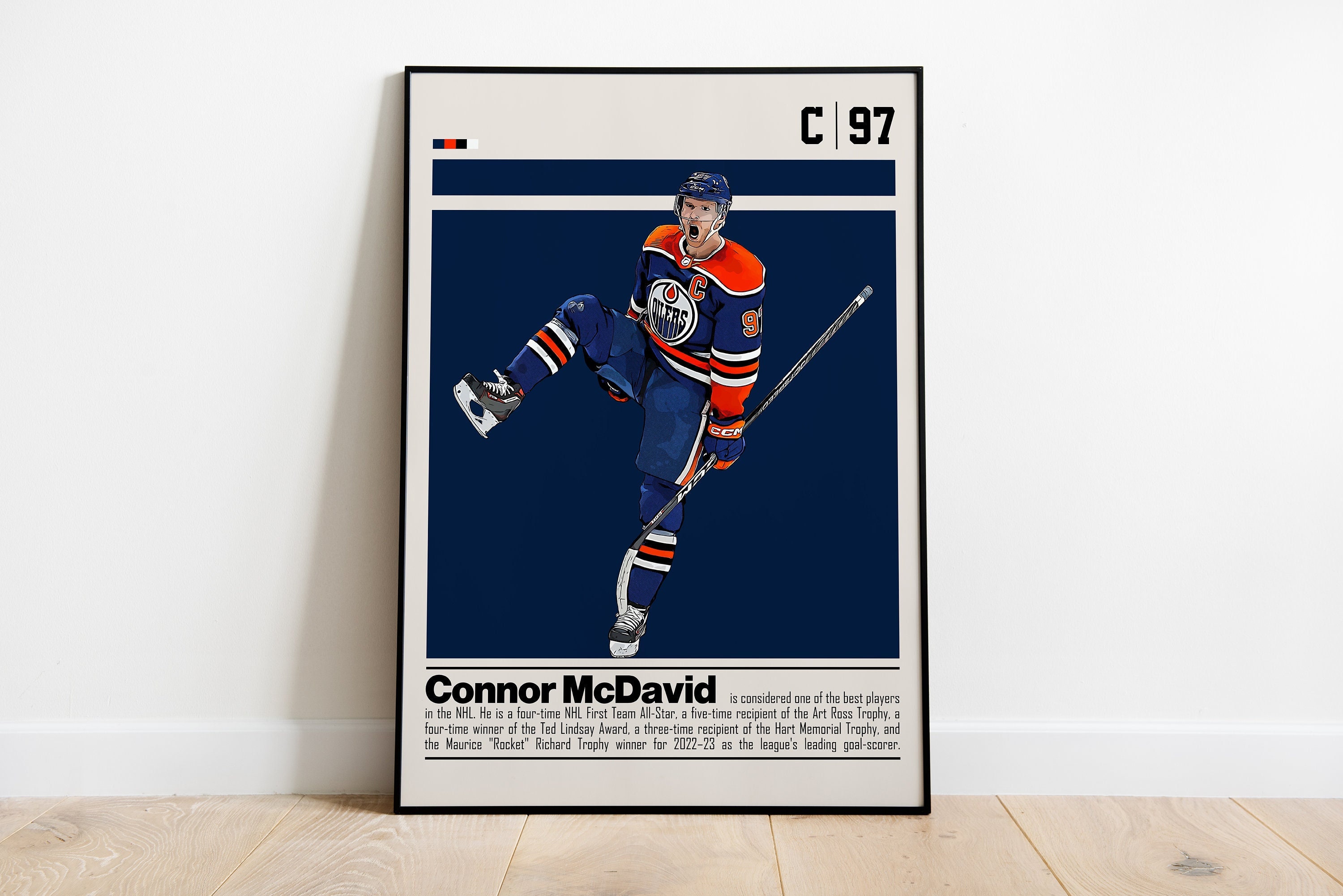 Connor McDavid #97 - Autographed 2016-17 Edmonton Oilers vs