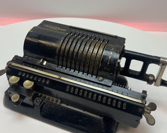 1929 Antique Original Odhner Model 7 Mechanical Pinwheel Calculator, Vintage Butterfly Knobs, 3 Star Condition, Fully Functional