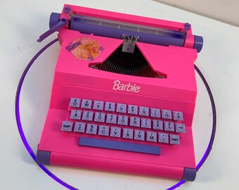 Vintage Barbie Toy Typewriter - Real Typing Action