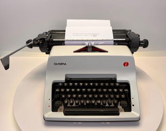 Vintage Olympia SG3 Typewriter 1984 - Exceptional Build, Rare Financial Feature