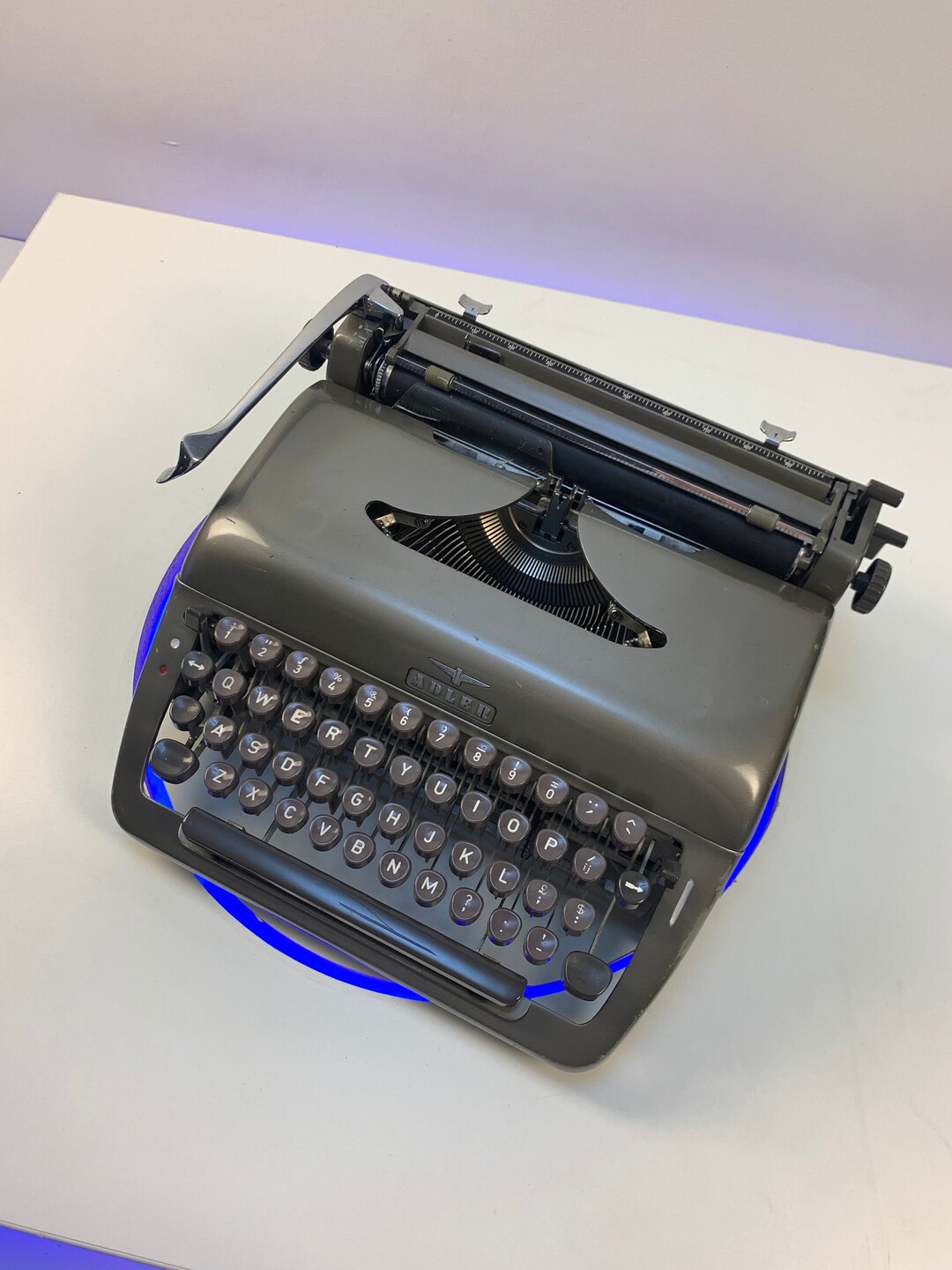 Vintage Adler Privat Portable Typewriter, 1955 Durability Gun-metal ...