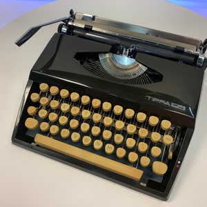 Rare vintage Chocolate brown TA Triumph Adler Tippa S typewriter, 1967 Smooth and responsive keys typing , fully functional typewriter