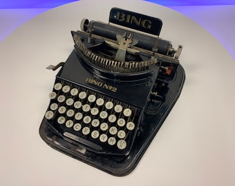 Rare antique BING No. 2 Portable Typewriter 1920, for collectors - must have - typewriter, 100 year Metal typewriter