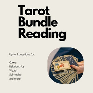 Tarot bundle readings for up to 5 questions for love relationships career divination and more