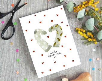 Carte postale Chaussettes Amour