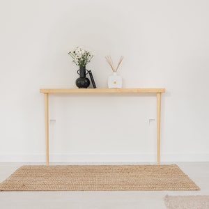 Mesa Consola Hecha a Mano de Madera Maciza con Diseño Moderno / Alto 75 cm. / Fondo 14,5 cm. / Ancho 30 120 cm. imagen 2