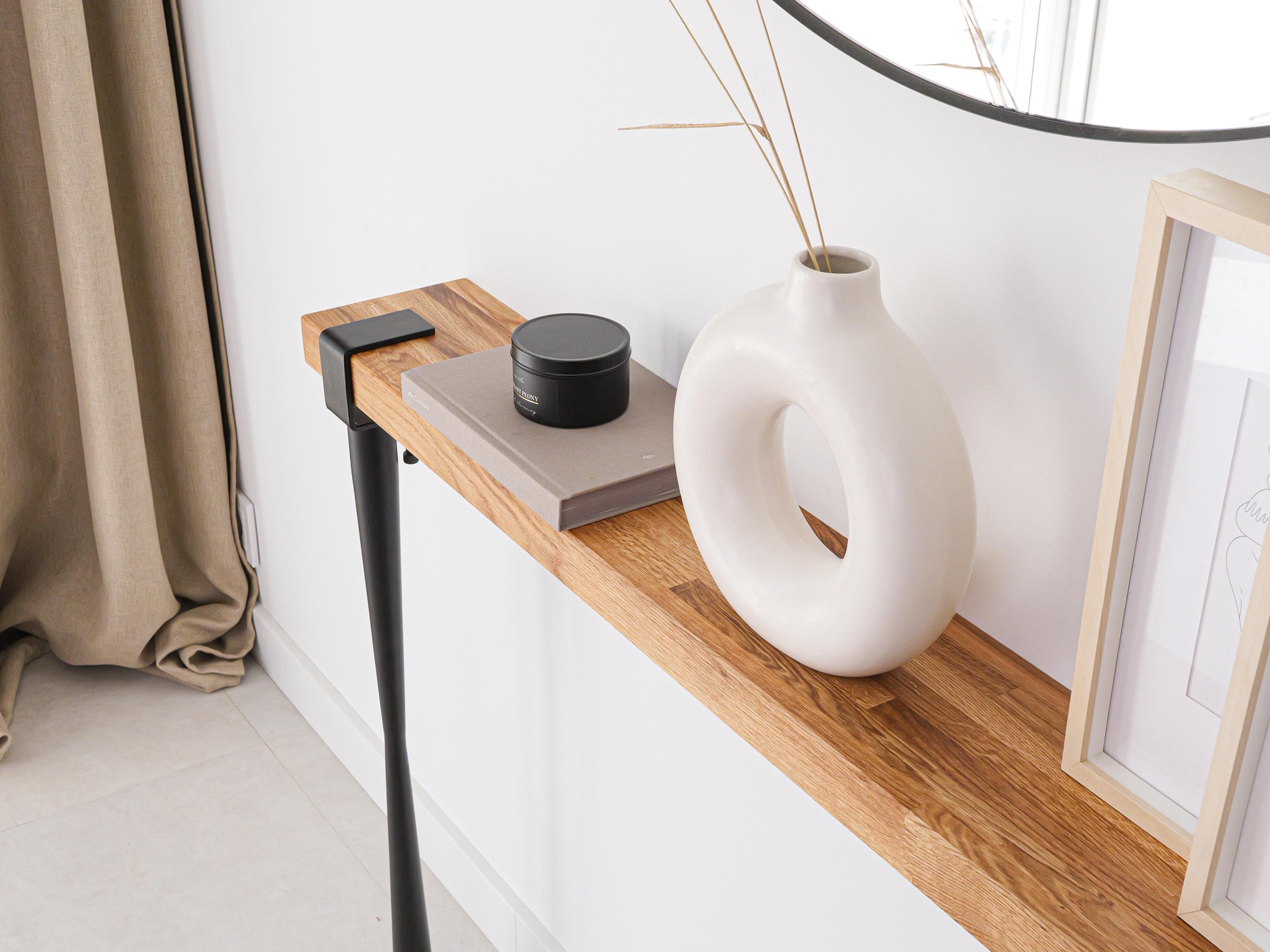 Handmade Solid Oak Console Table: Modern Entryway Furniture