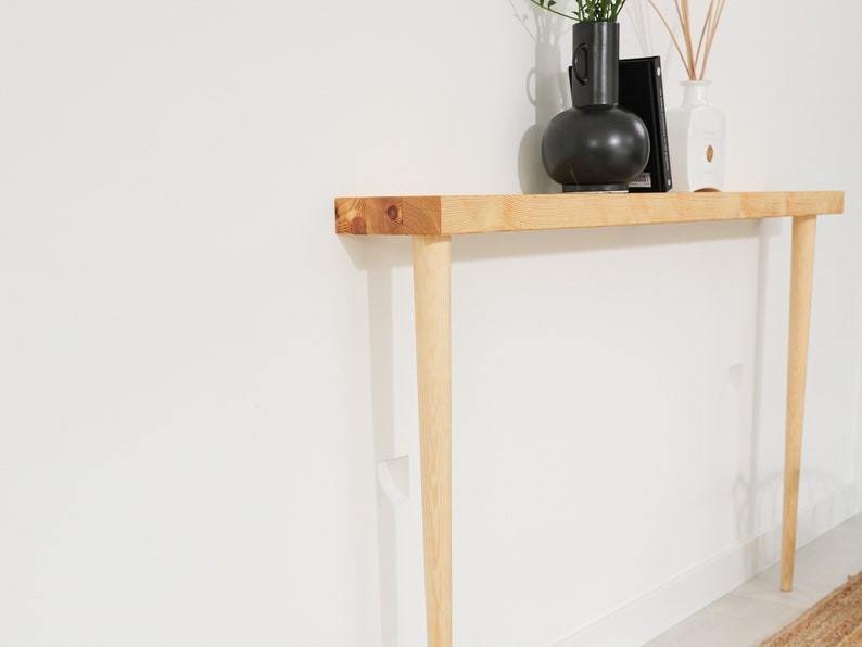 Mesa Consola Hecha a Mano de Madera Maciza con Diseño Moderno / Alto 75 cm. / Fondo 14,5 cm. / Ancho 30 120 cm. imagen 7