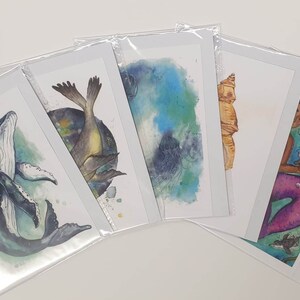 Gift Card Pack - Ocean A (5 sleeved cards)
