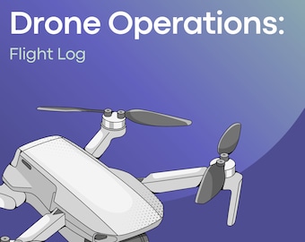 Registro de vuelo de drones: Registro de piloto de UAV imprimible y rellenable (descarga digital)
