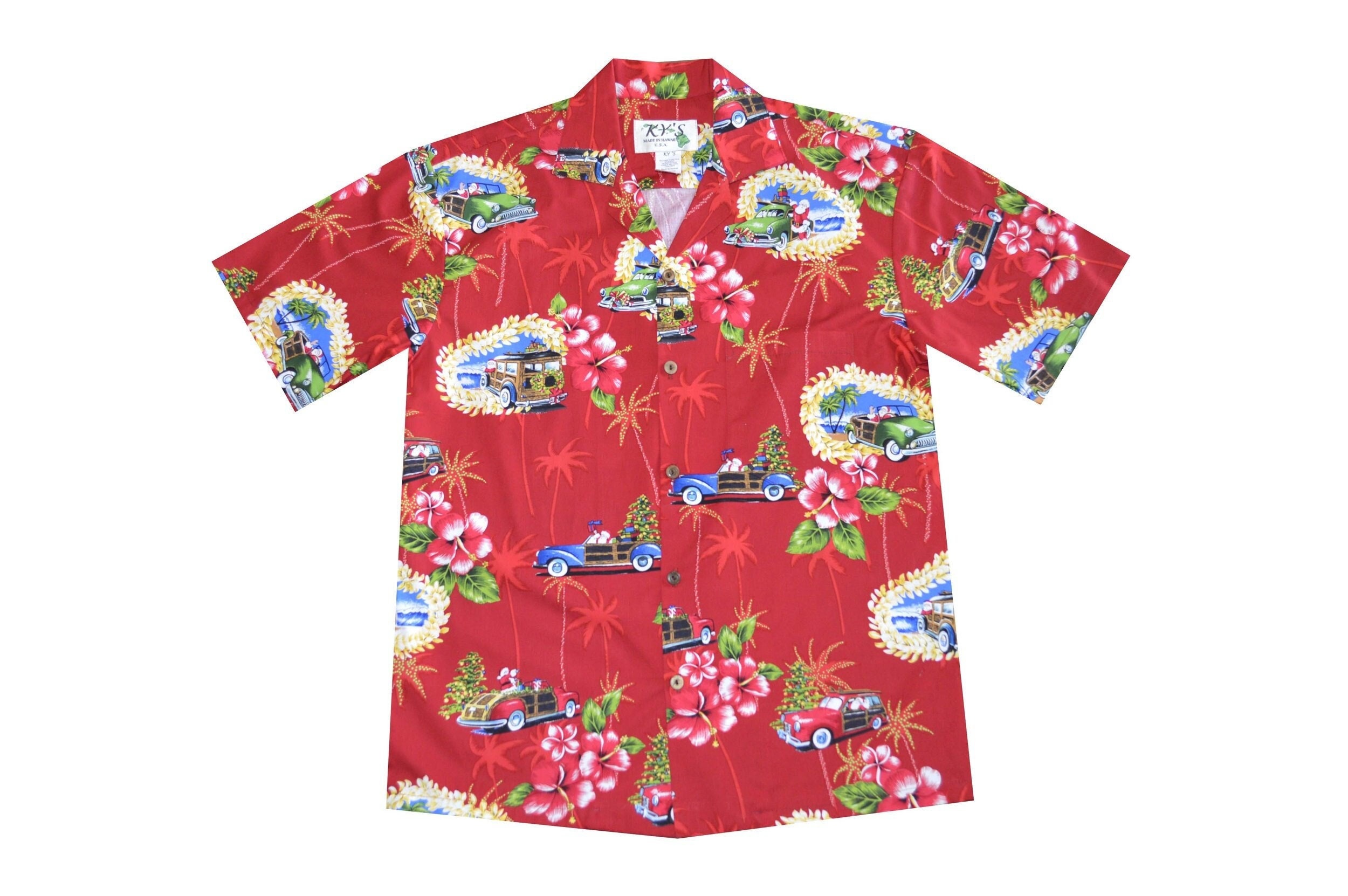 Hawaiian Christmas Aloha Shirt | Vacation in Hawaii | Made in 