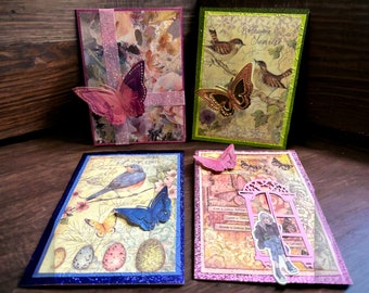 Handmade Cards Bundle for Any Occasion - Set of 4