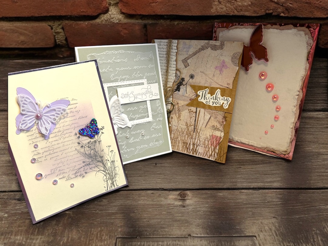Handmade Cards Bundle for Any Occasion - Set of 4 - Etsy
