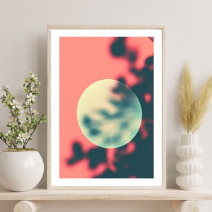 Bola de plasma colorida - Impresión de póster de arte abstracto - Arte de pared - degradado - moderno