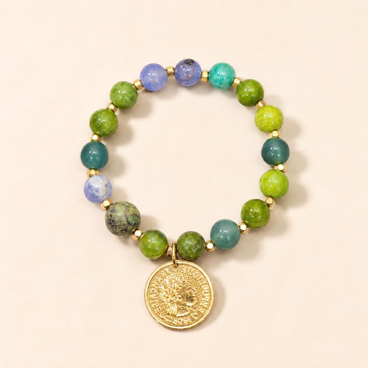 Garden Coast Coin Charm Bracelet