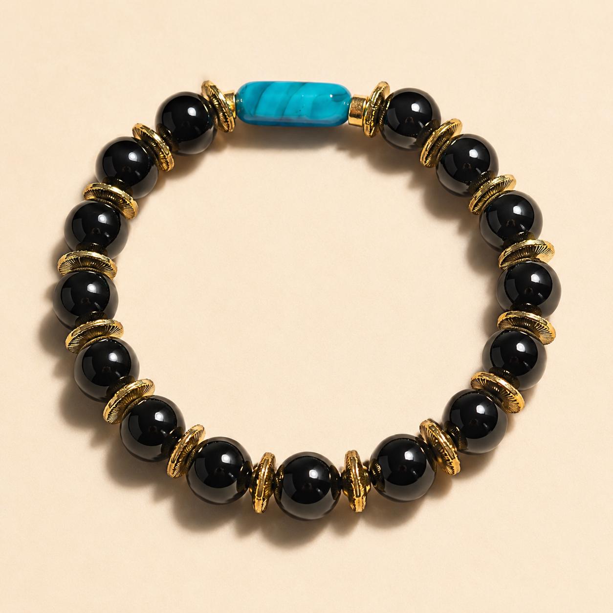 Midnight Tide Turquoise Accent Bracelet