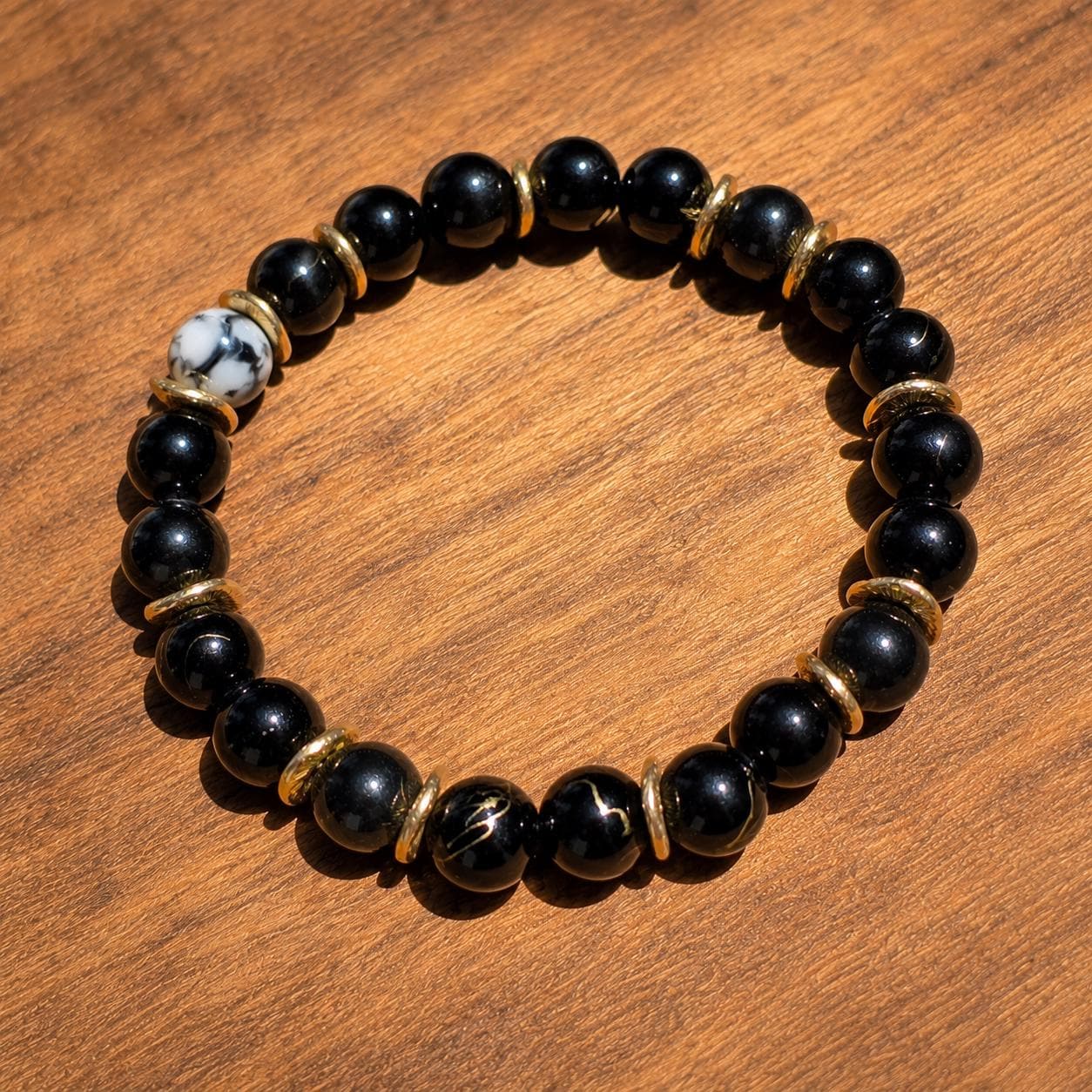 Black Onyx Beaded Bracelet