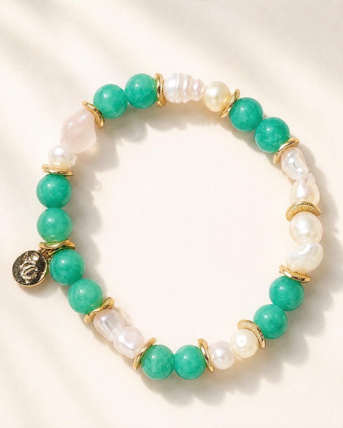 Seafoam Green Pearl Bracelet