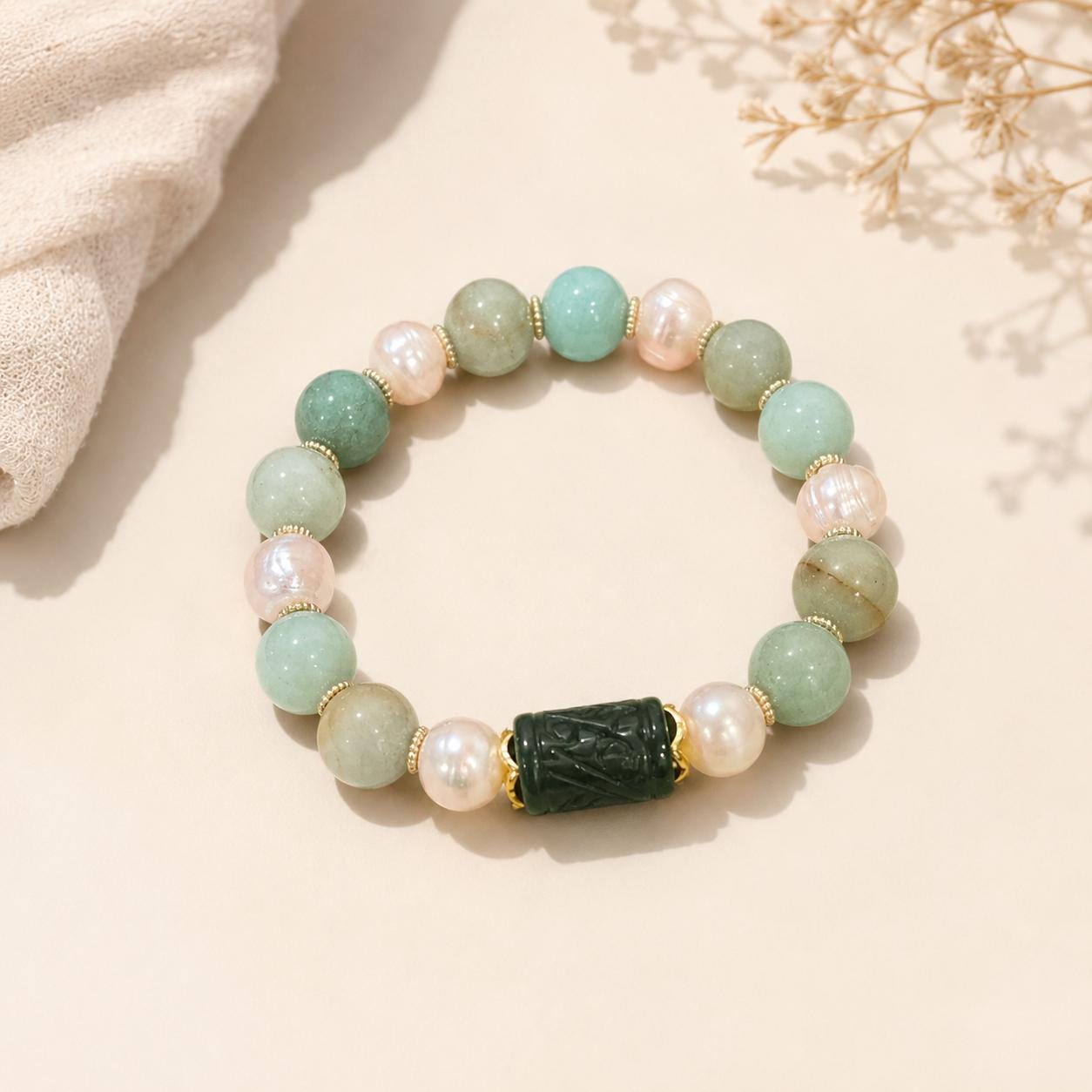 Seafoam Pearl Bracelet