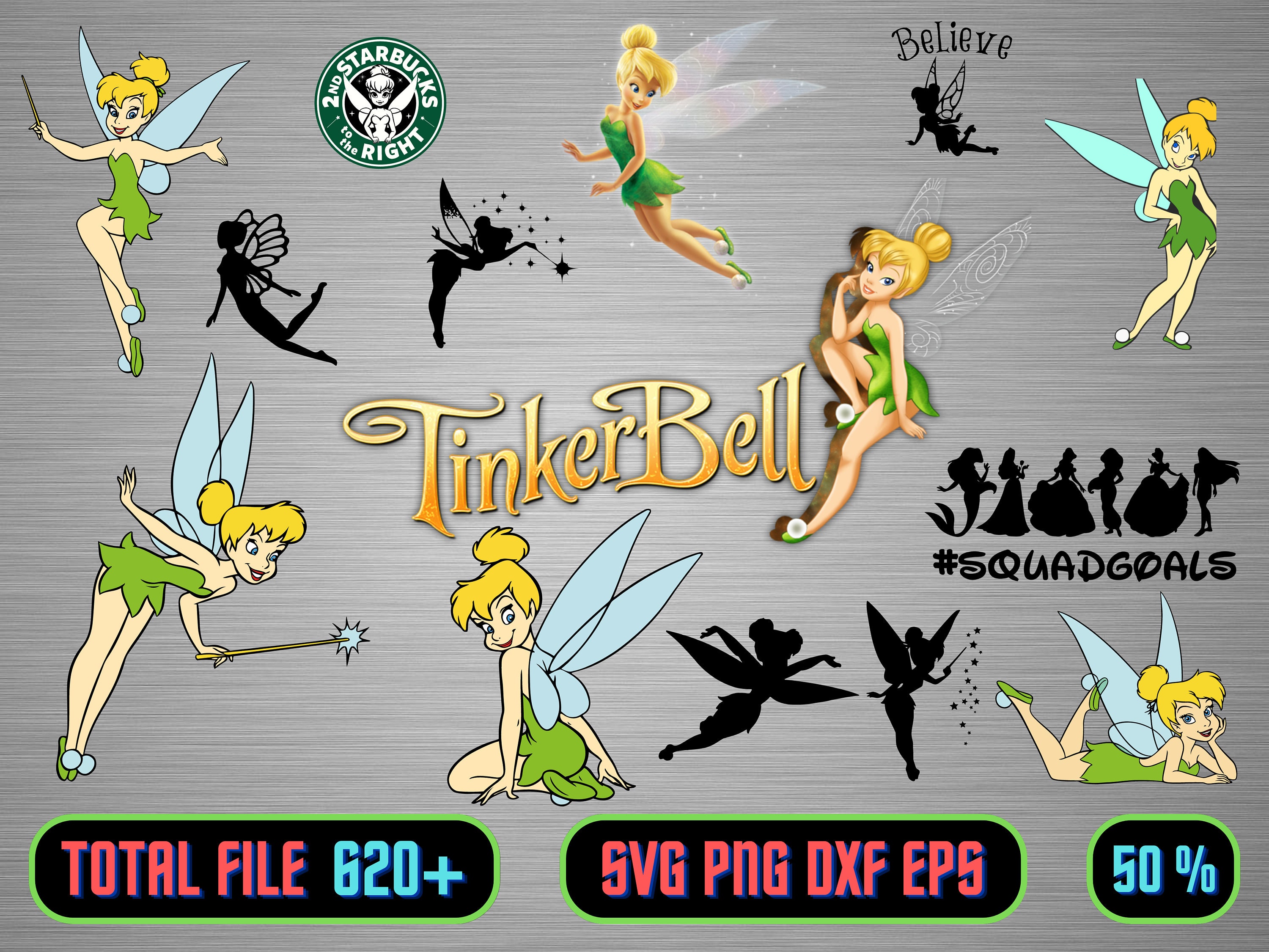 620 Tinkerbell Files Tinkerbell SVG Tinkerbell Png Etsy
