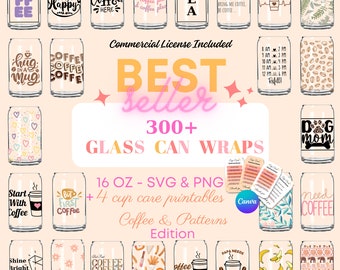 libbey can wrap, glass can svg, 16oz libbey can wrap, libbey 20oz glass svg, coffee wrap, can wrap svg, svg bundle, coffee svg, cricut, png