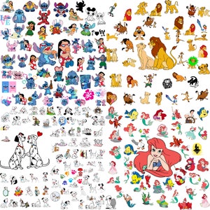 90000 Mega Svg Bundle Cricut Archivo EN CAPAS, Mickey Mouse, Minnie, Frozen, Moana, Ariel, Elsa, Stitch, Toy Story, Pooh PNG SVG imagen 9