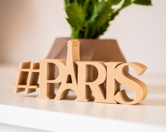 Décor Paris hommage à la France avec Tour Eiffel, imprimé en 3d avec matériaux écologiques, idée cadeau de voyage ou souvenir de vacances