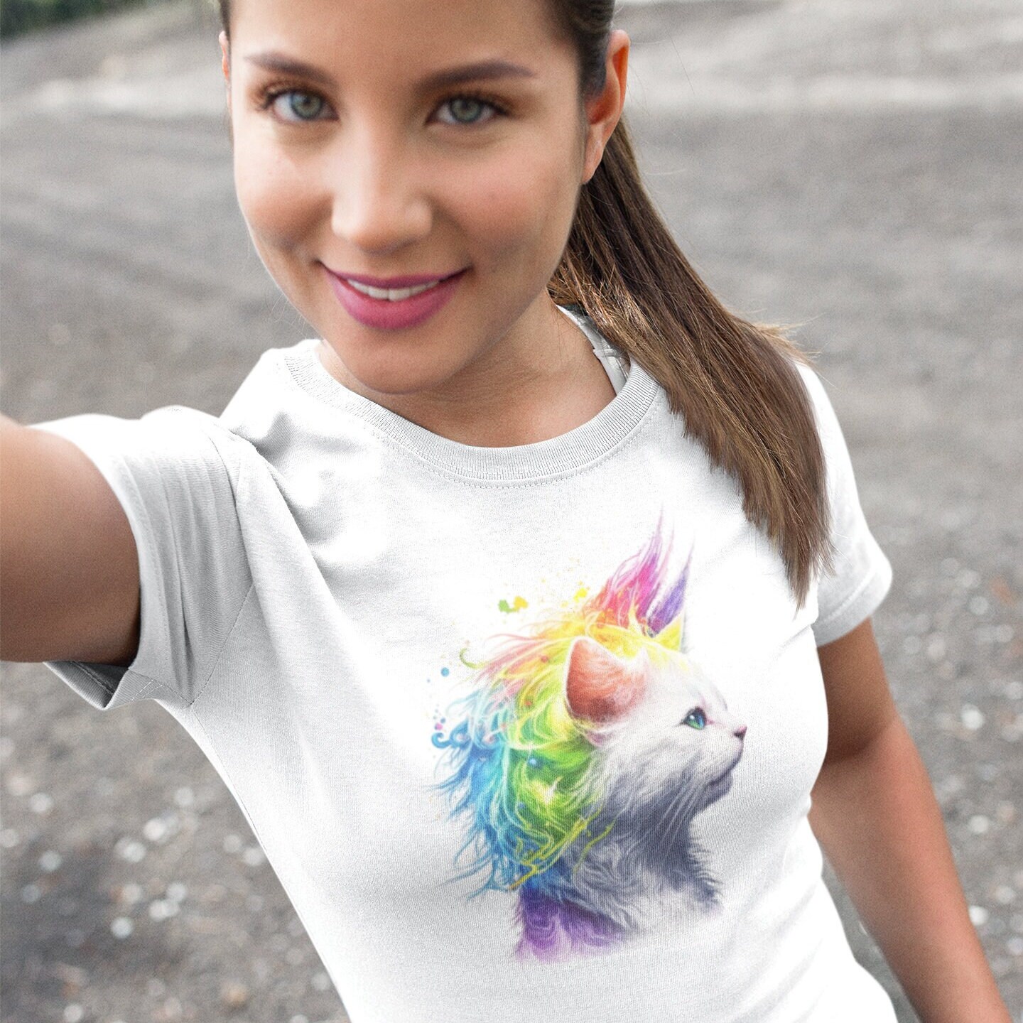 Cool Rainbow Mohack Cat Purride Shirt Gift for Cat Owner Etsy UK