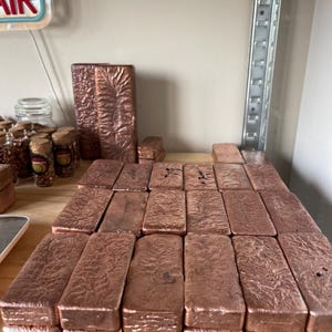 Lingotto di rame puro: lingotto di rame 99,99, ~1,15 libbre, 500 g-530 g