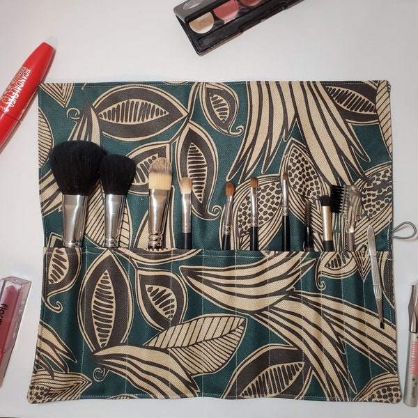 Pochette pour pinceaux maquillage fait main