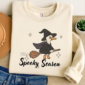 Funny Goose Spooky Season Png, Vintage Halloween Ghost Png, Coquette Fall Pumpkin Shirt Design, Halloween Sublimation, Witchy Vibes Png
