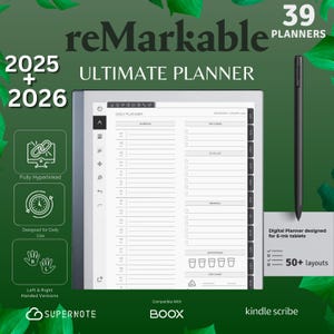 Remarkable Paper Pro Ultimate Minimalist Planner Bundle for  (2025-2026) – Premier Templates for Daily Productivity & Digital Journaling