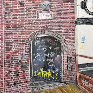 Tableau signé « Passage Utrecht »