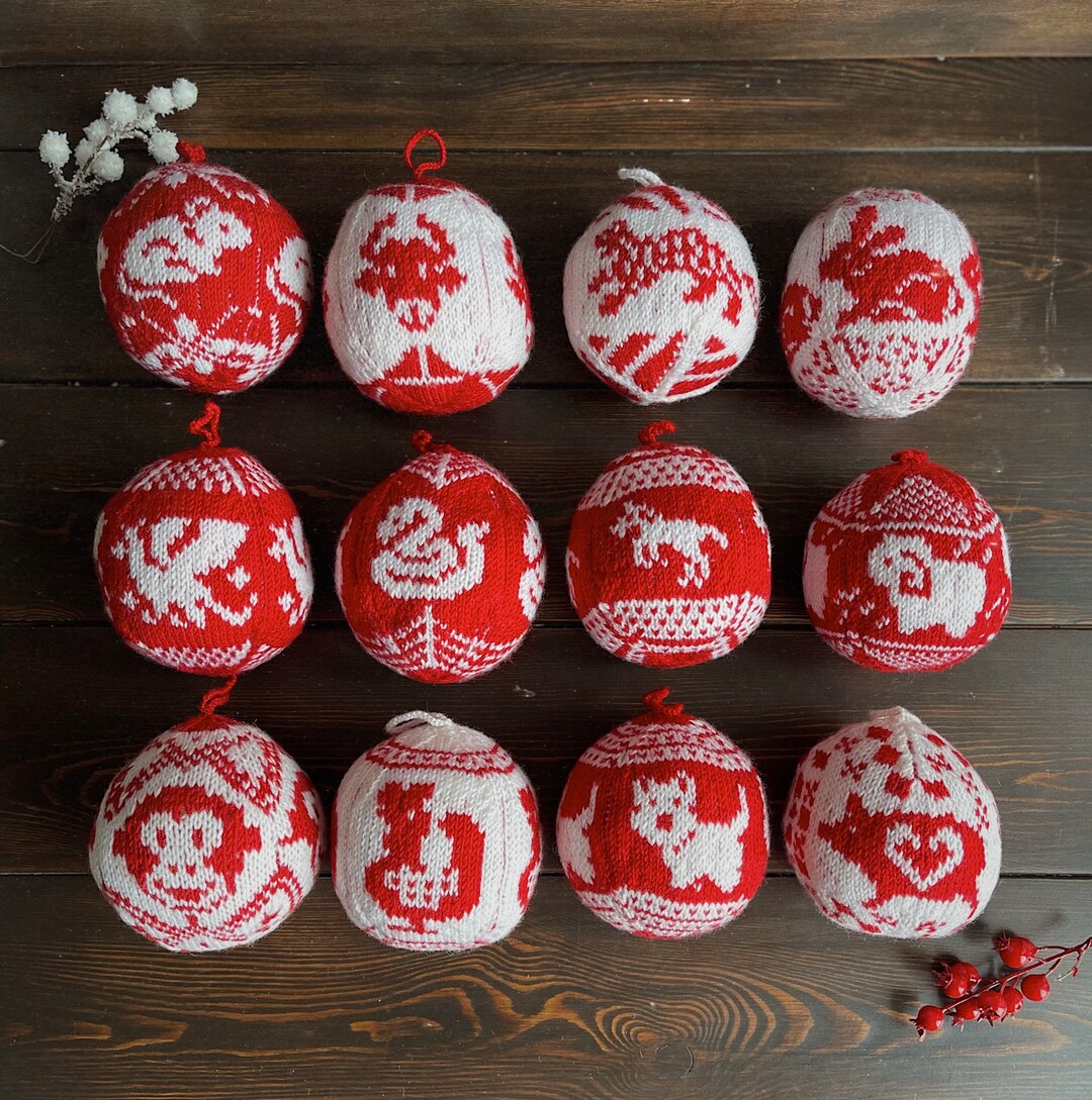 Handgemachte Weihnachtskugeln, Weihnachtsdekoration 12 Jahre