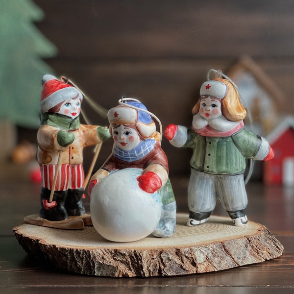 Décoration d'arbre de Noël, souvenirs de Noël russes, décoration de Noël, décoration d'arbre de Noël pour enfants d'hiver