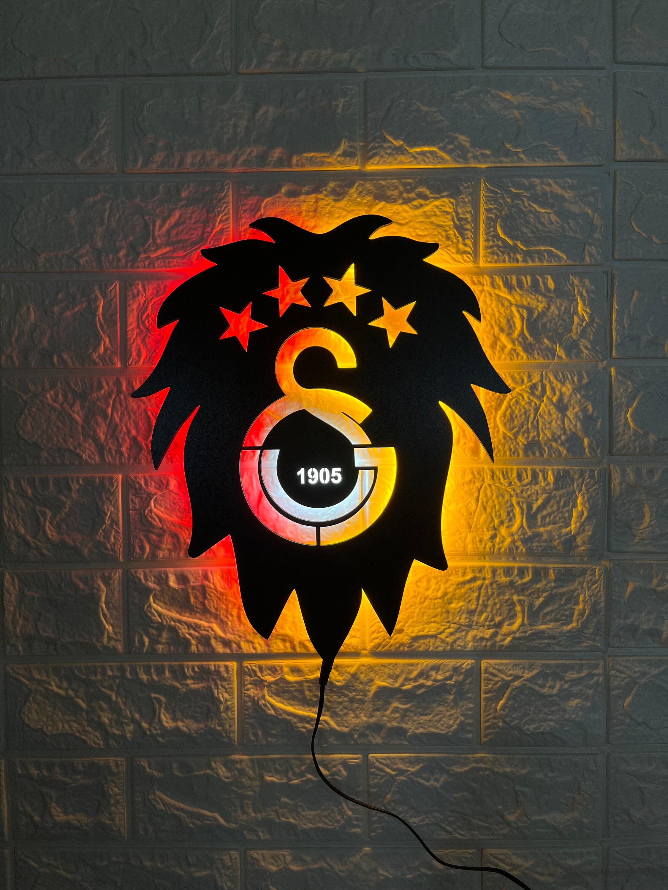 Galatasaray Led GS Wall Decor Cimbom Lion Kids Room - Etsy