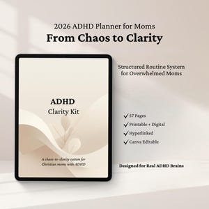 2026 ADHS Kalender für überwältigte Mütter | Printable Digitales Chaos zu Klarheit System