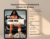 Financial Literacy Workbook for Women: Money Planner, Savings Tracker, Budget Binder, Digital & Printable PDF