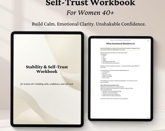 Self-Trust Workbook Women 40+ | Emotional Clarity Mental Health Workbook