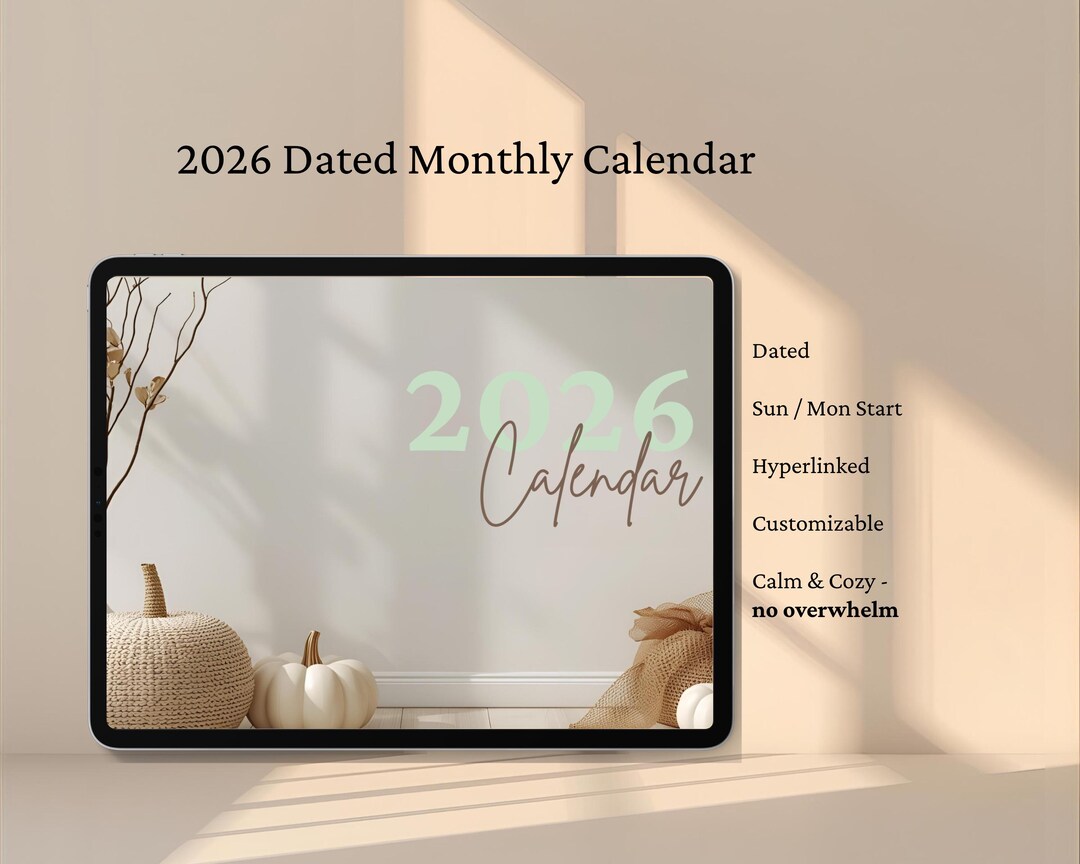 2026 Monthly Calendar: Minimalist and Minimal Planner With Goals + To ...
