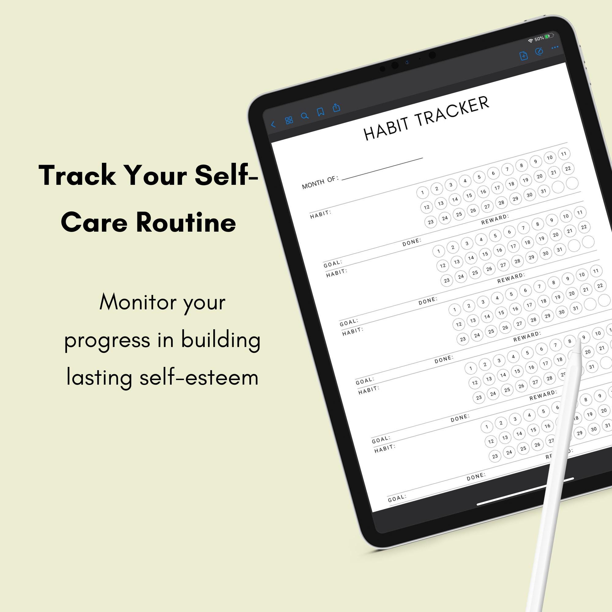 Self Confidence Journal, Printable Self-care Planner, Editable Canva ...
