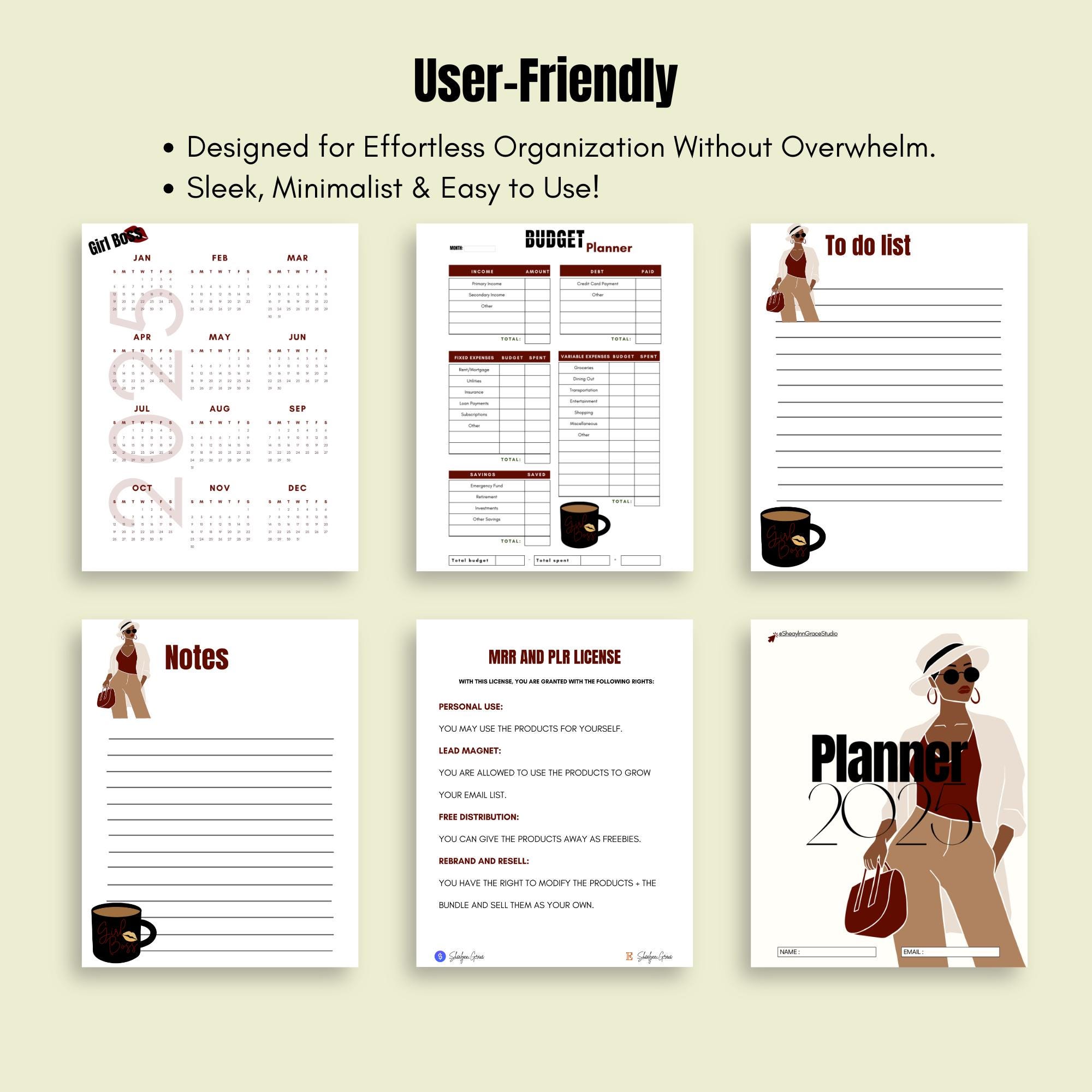 2025 Digital Life Planner for Women | Canva Editable | Productivity ...