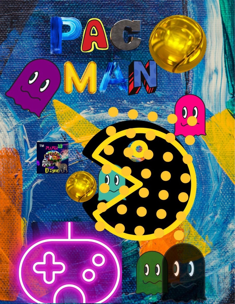 Pacman Printable Etsy Pacman Printable Etsy