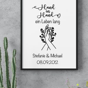 Wedding poster, personalized wedding gift, digital download, PDF image 2