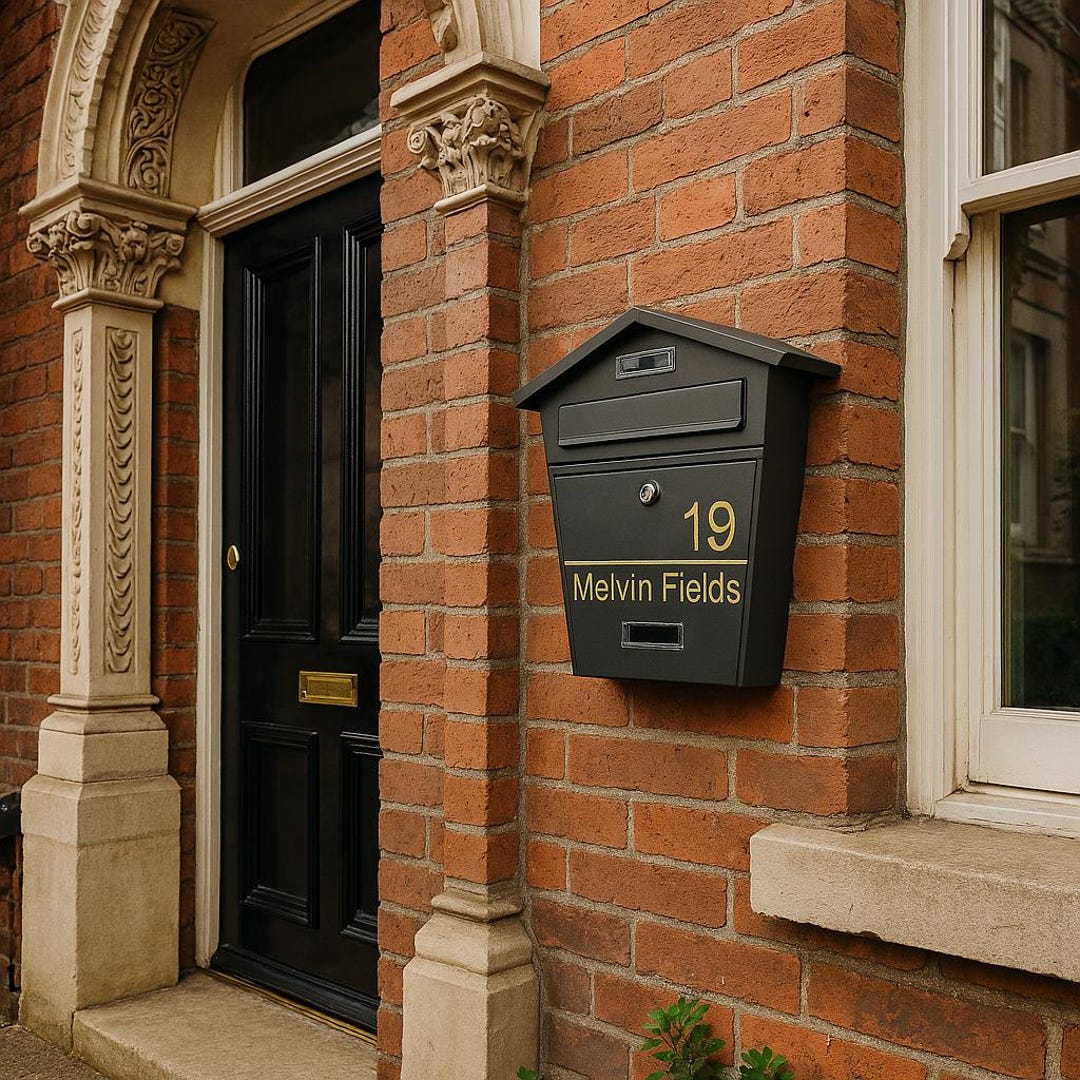 Personalised Steel Wall Mounted Modern Post Box, Mail Box | Full Custom ...