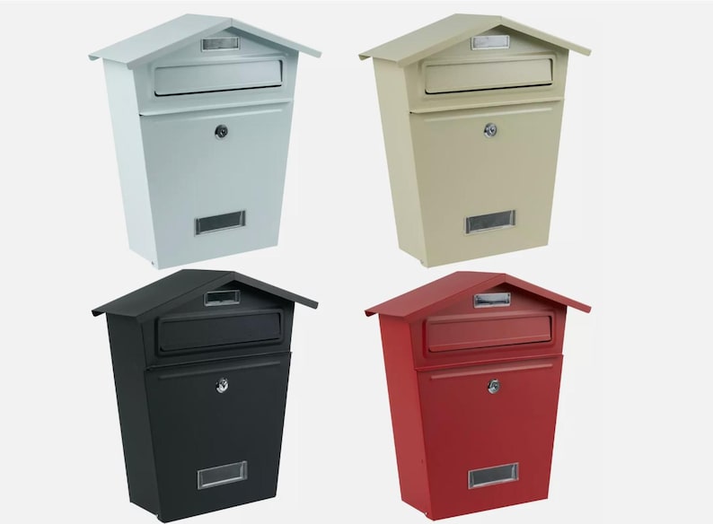 Personalised Steel Wall Mounted Modern Post Box, Mail Box | Full Custom ...