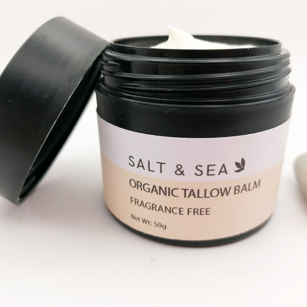 Fragrance Free Tallow Balm | 100% certified organic beef tallow | Natural Product | Locally Produced