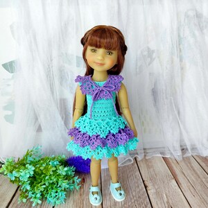 Summer Dress for Ruby Red Fashion Friends dolls, 14 inch Doll Outfit, Doll Dress, Doll Clothes Set, Wellie Wishers Doll, Glitter Girl Dolls