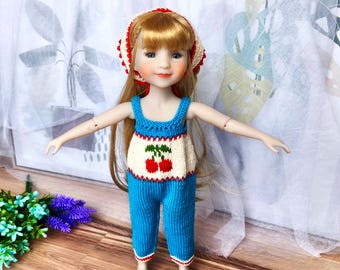 Clothes Set for Ruby Red Fashion Friends Doll, 14 inch: Jumpsuit, Sandals and Headscarf, Outfit for Wellie Wishers and Glitter Girl